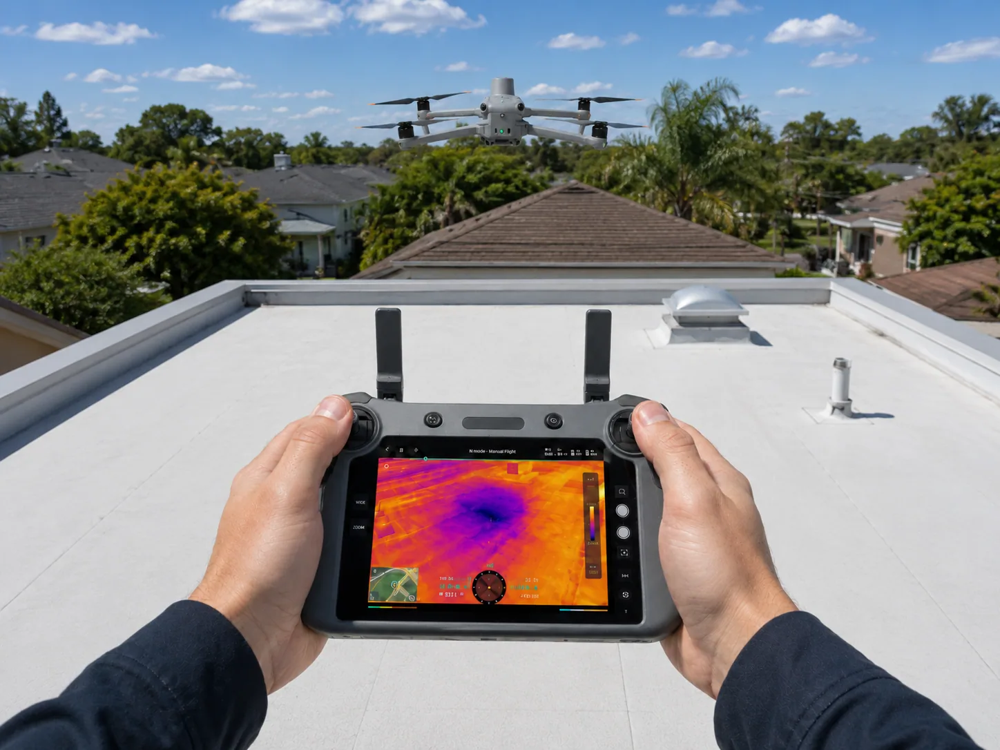 Infrared Commercial Roof Moisture Survey in Tracy, CA
